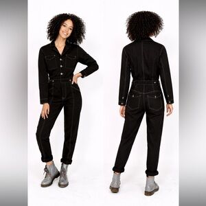 Pistola XS Black Boiler Suit Jumpsuit – Button & Zip Front